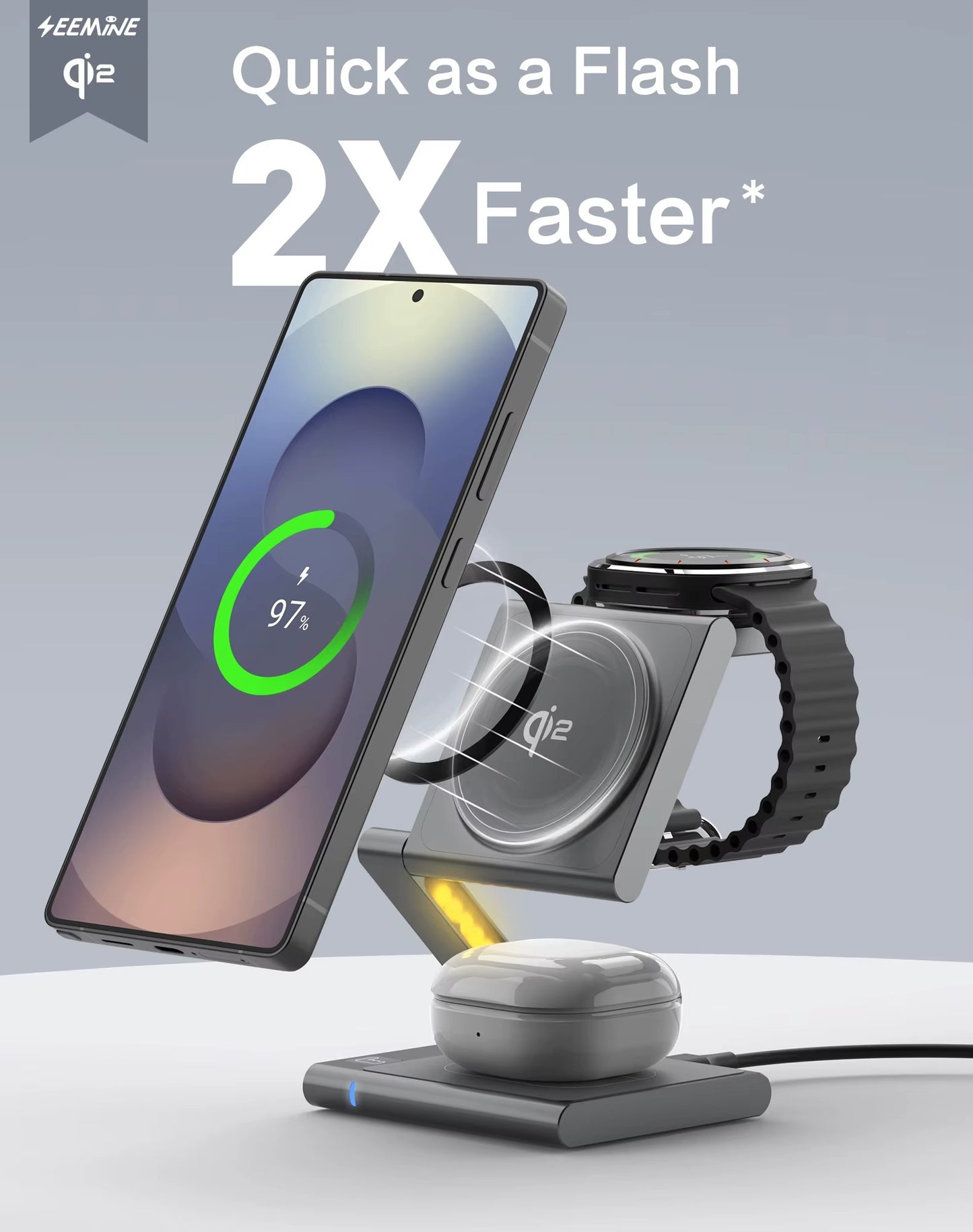 Recharge Core / 3-in-1 Qi2 Magnetic Charging Station