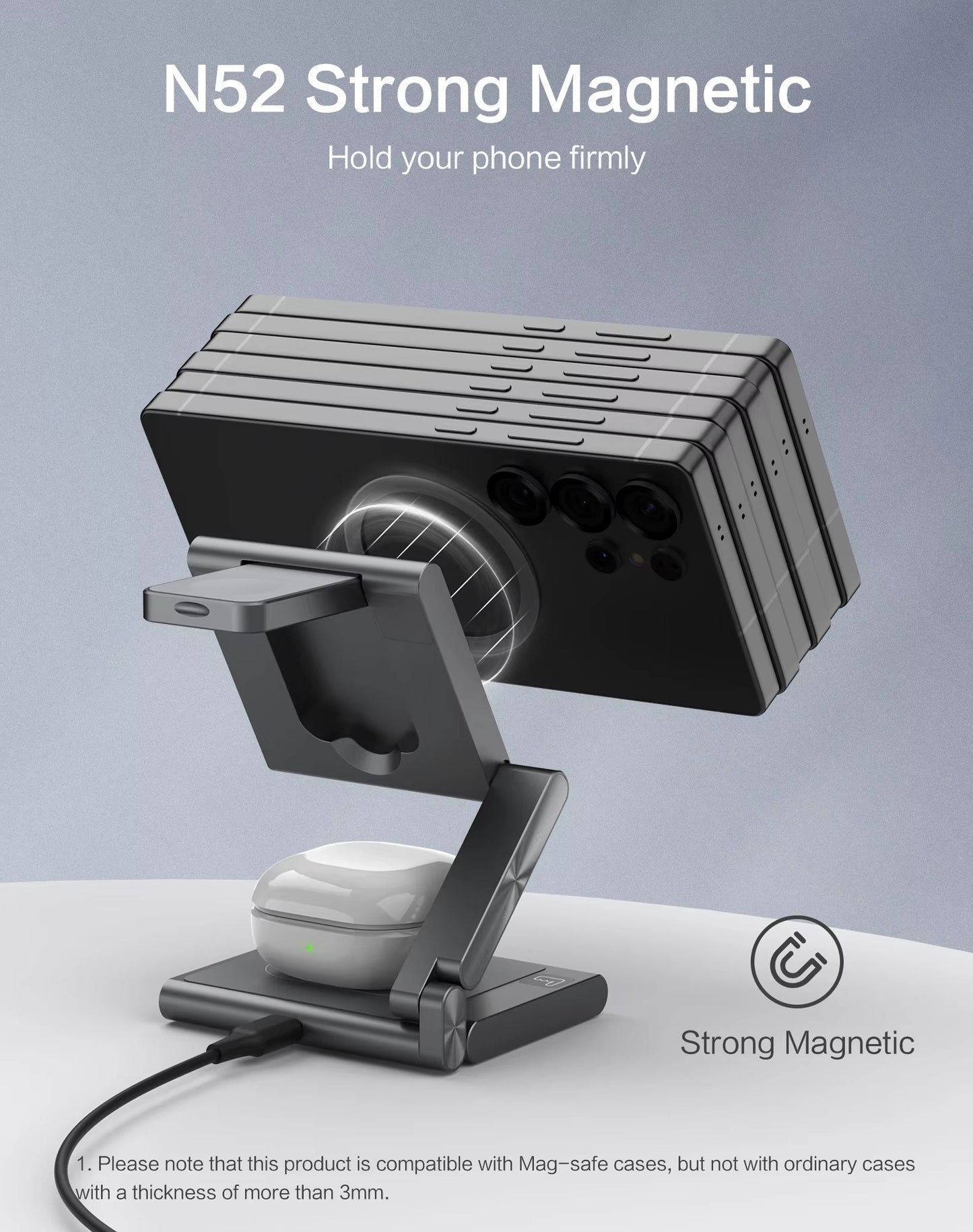 Recharge Core / 3-in-1 Qi2 Magnetic Charging Station